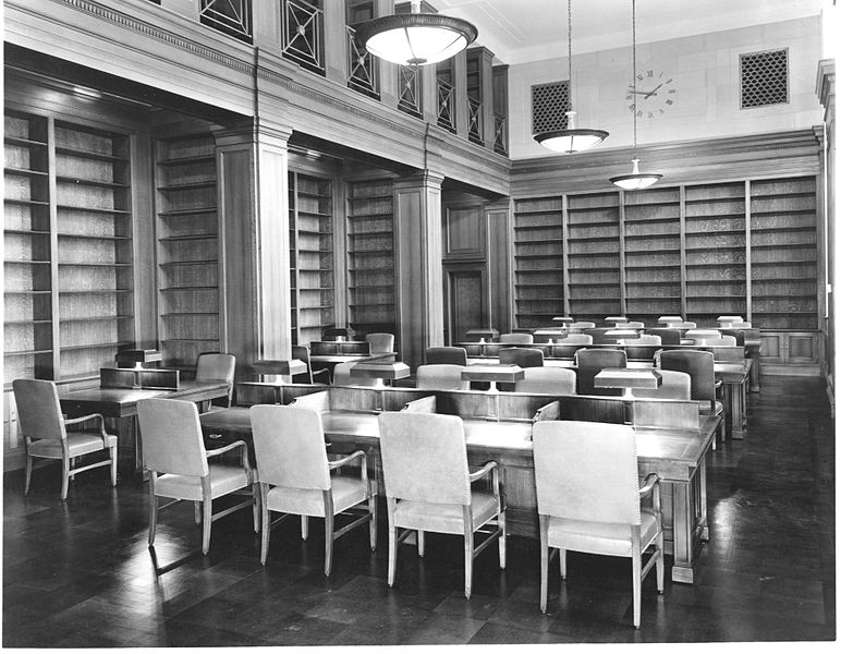 File:Photograph of the West Search Room with Empty Library Shelves , 01-06-1936 (14059507390).jpg