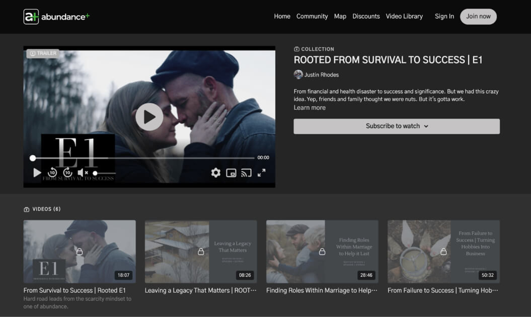 abundance plus rooted video collection for members