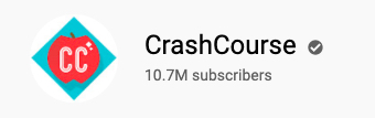 CrashCourse YouTube channel subscriber count