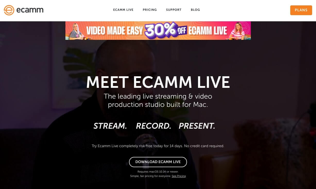 Ecamm Live Website