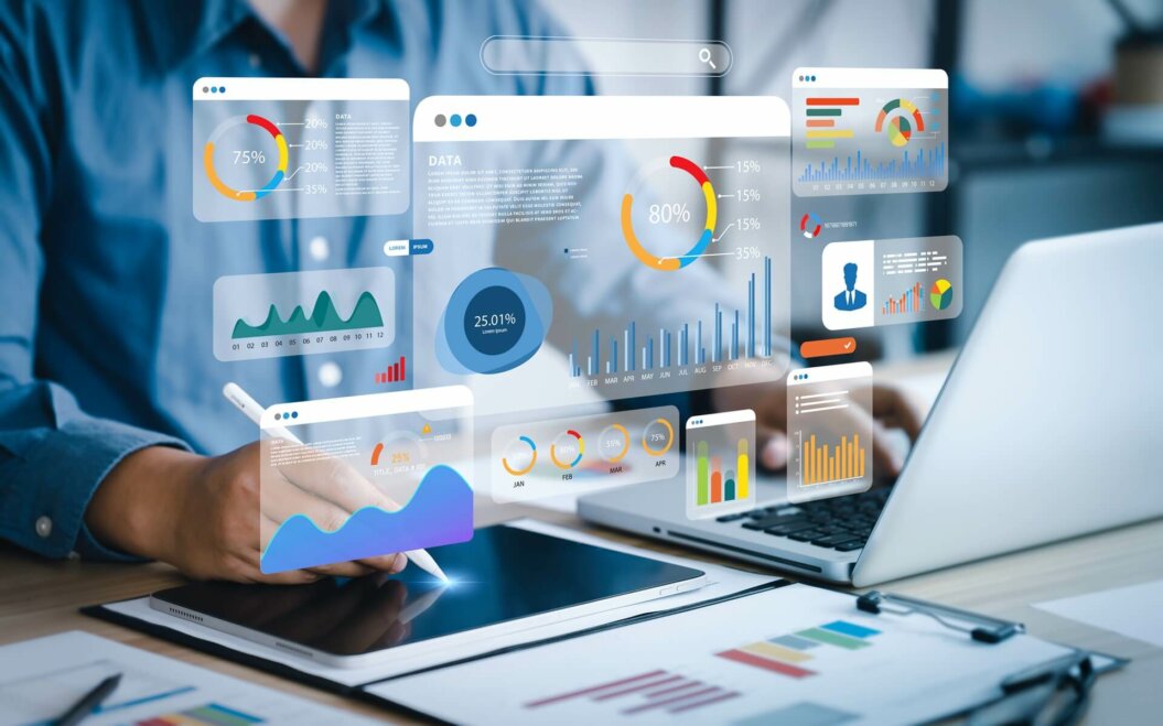 Visualization of data insights and analytics on a digital interface