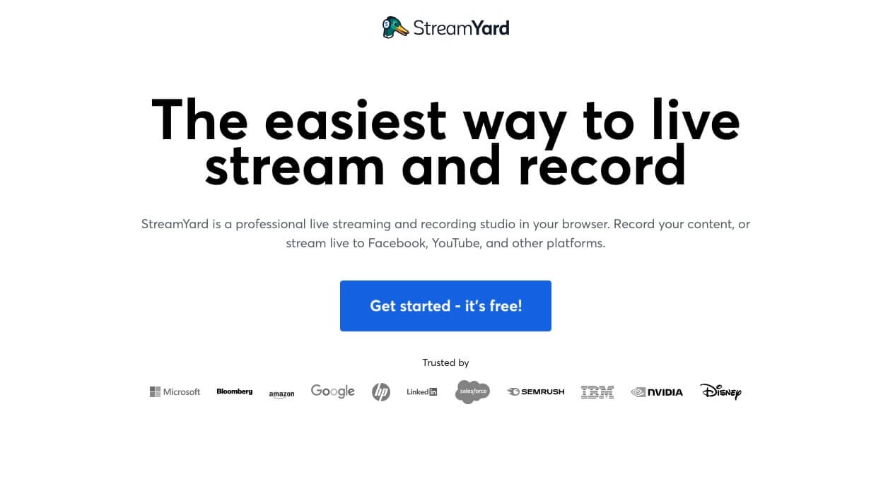 StreamYard Website