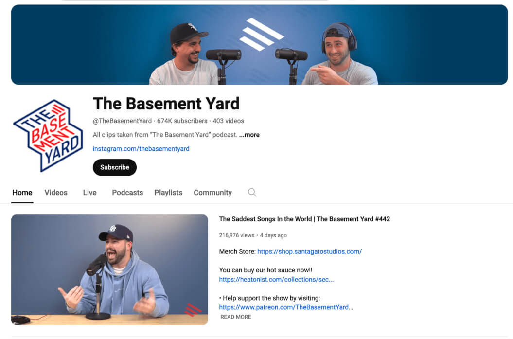 The Basement Yard youtube channel