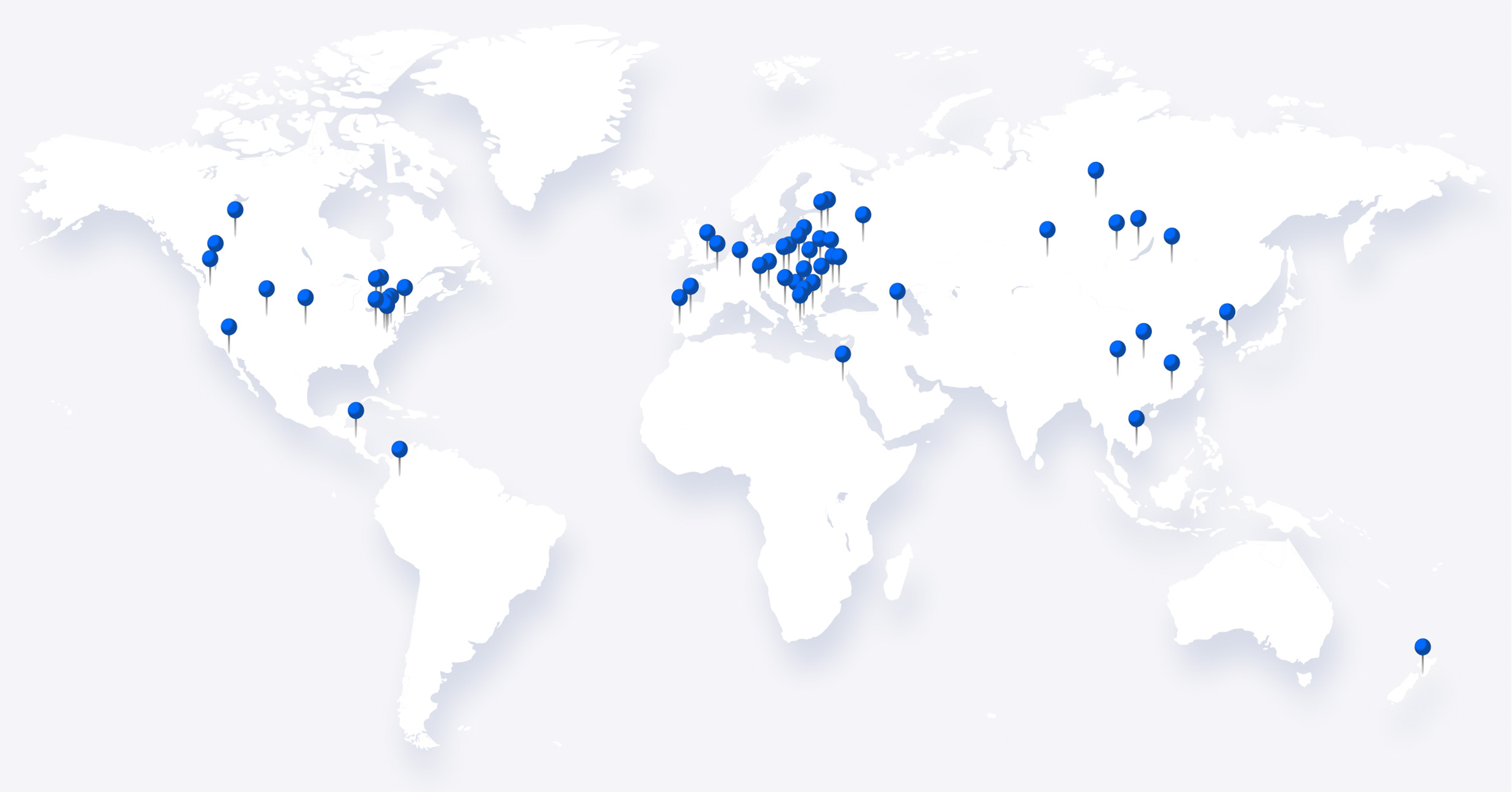 Uscreen team location on a world map