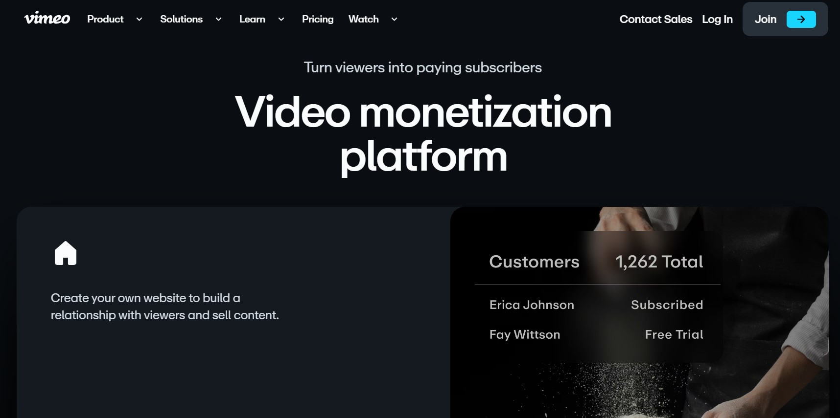 Vimeo video monetization platform helping creators build relationships