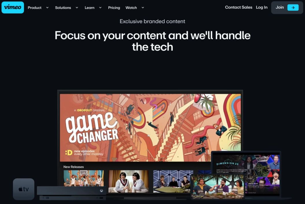 vimeo's ott platform to stream video to various platforms