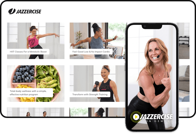 An image of Jazzercise Mobile and Desktop Membership Experience