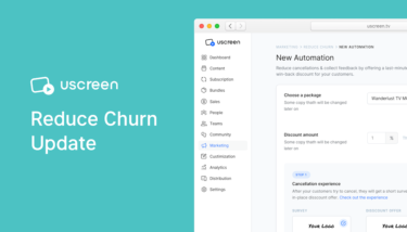 Uscreen reduce churn update