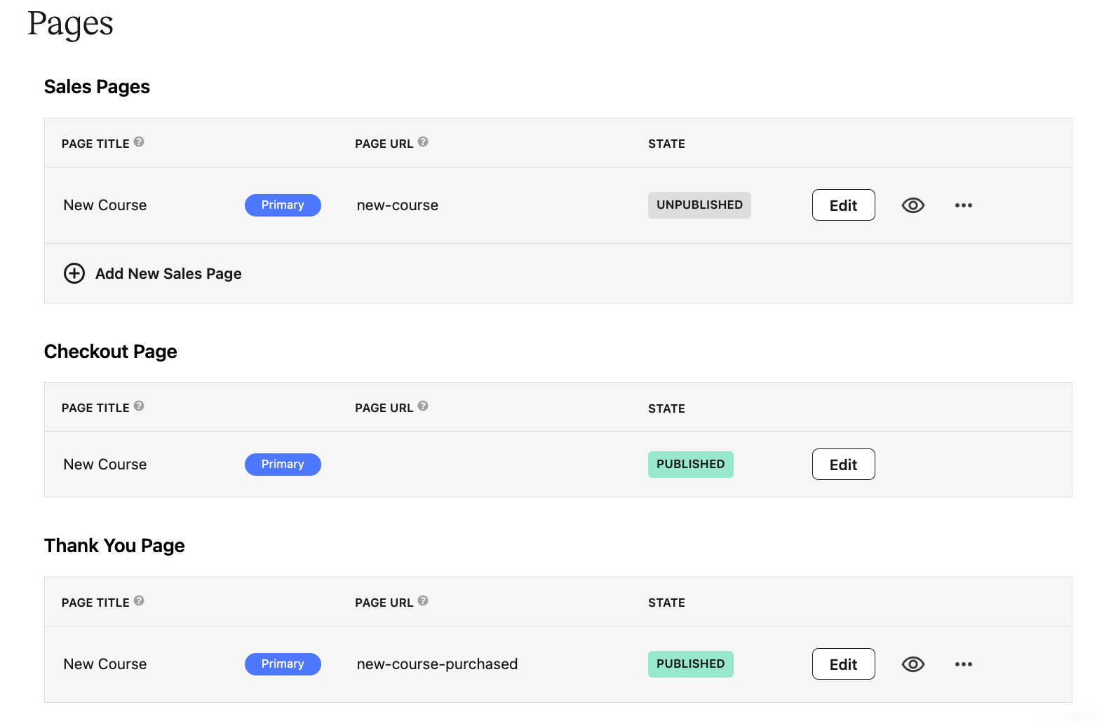 Teachable pages editor