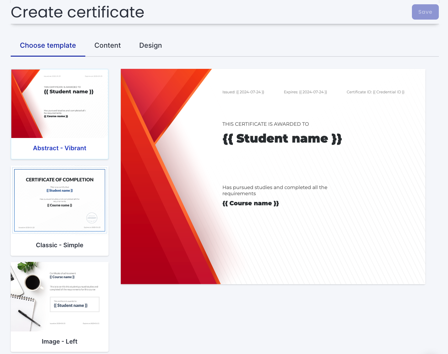 Thinkific certificate templates