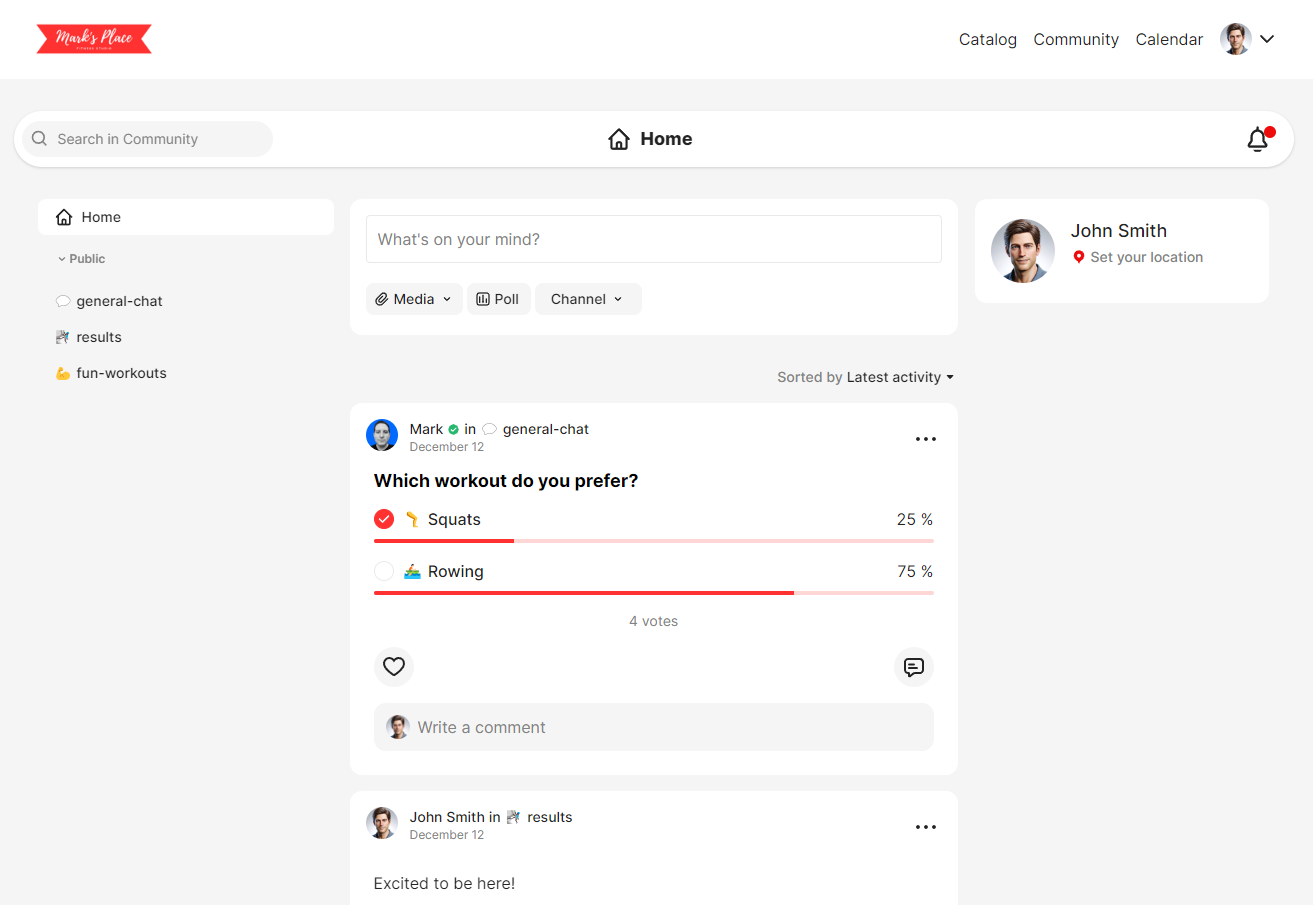 Uscreen community dashboard